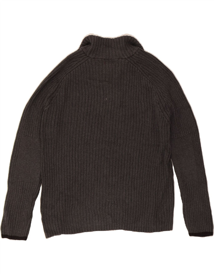 MOSSIMO Mens Zip Neck Jumper Sweater Medium Grey Cotton Vintage Mossimo and Second-Hand Mossimo from Messina Hembry 
