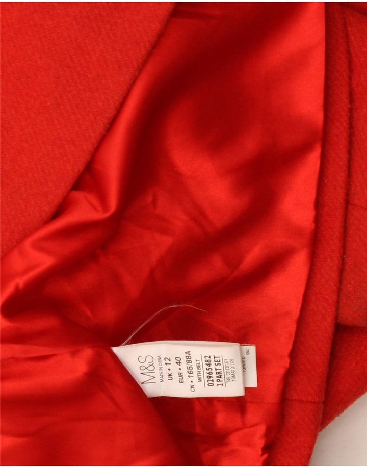 Marks & Spencer Płaszcz damski UK 12, średni czerwony akryl