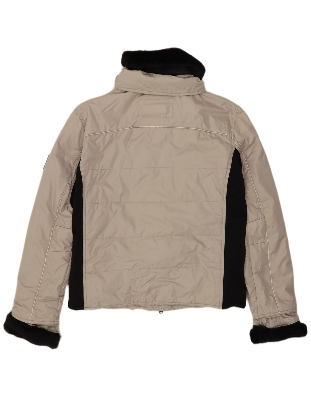 Damska kurtka oversize TCM z wyściółką UK 8/10 w małych beżowych blokach kolorów