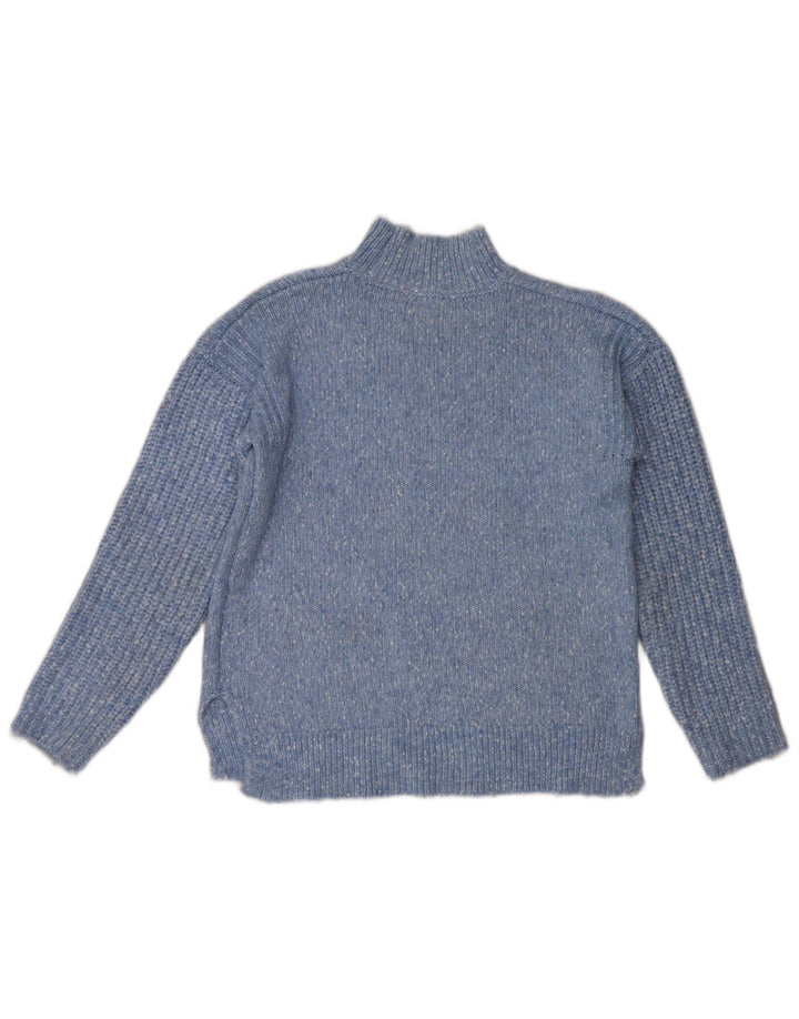 Marks & Spencer Damski sweter z golfem UK 14 Średni niebieski nakrapiany