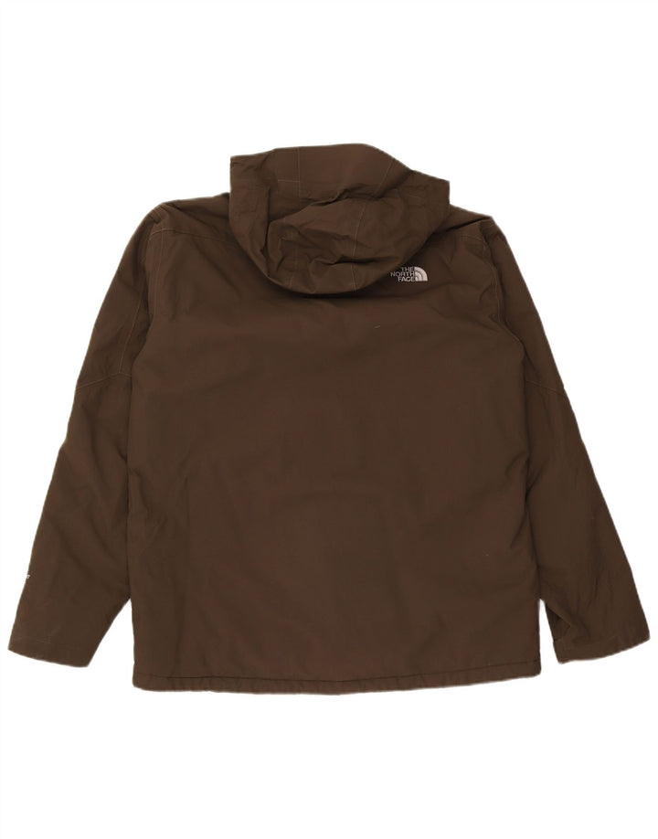 Męska kurtka wiatrówka z kapturem The North Face UK 40, duży poliester khaki