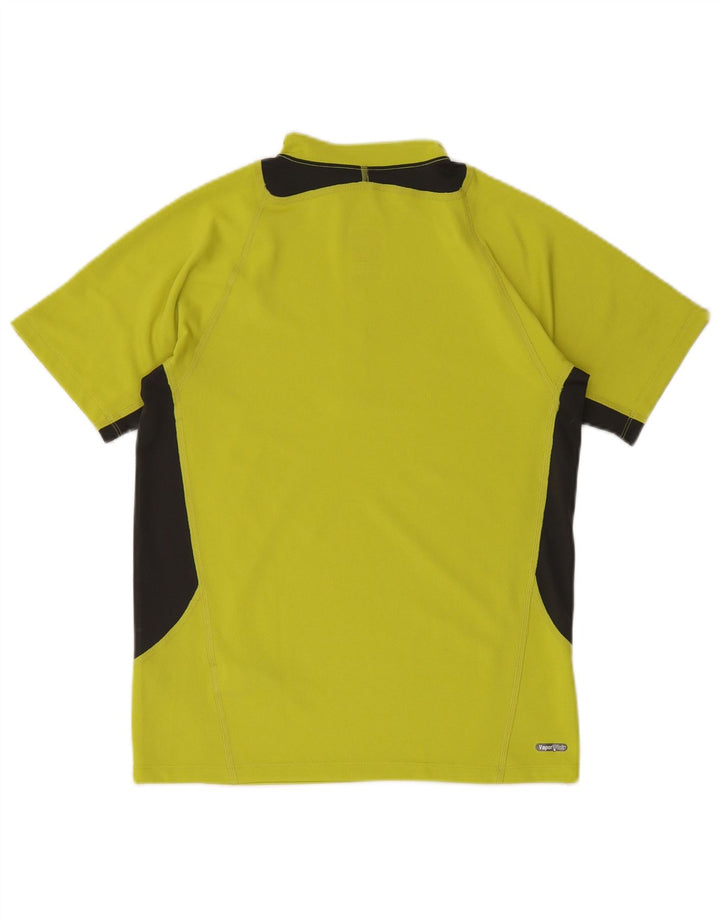 Męski T-shirt THE NORTH FACE z zamkiem błyskawicznym, mały, zielony, z blokami kolorów, poliester