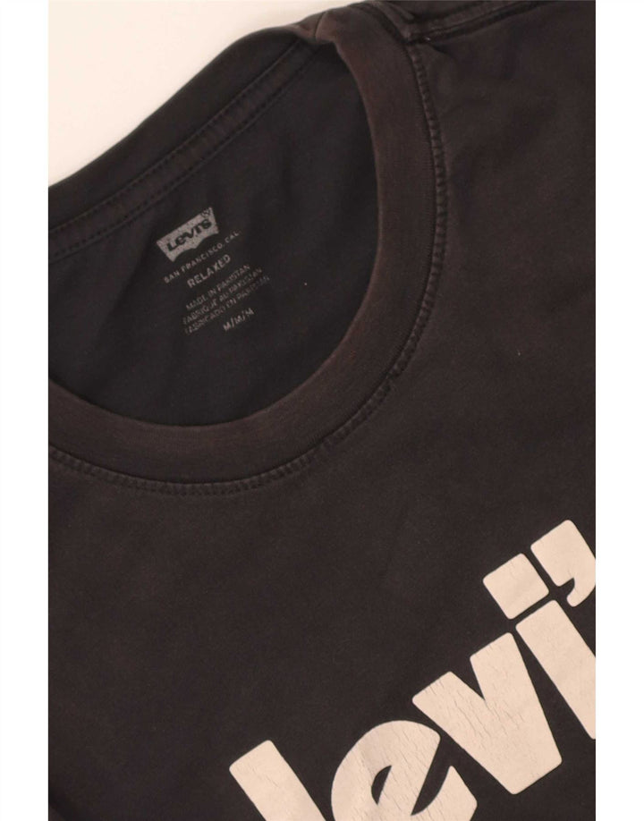 Męski T-shirt Levi's o swobodnym kroju z grafiką, średni czarny
