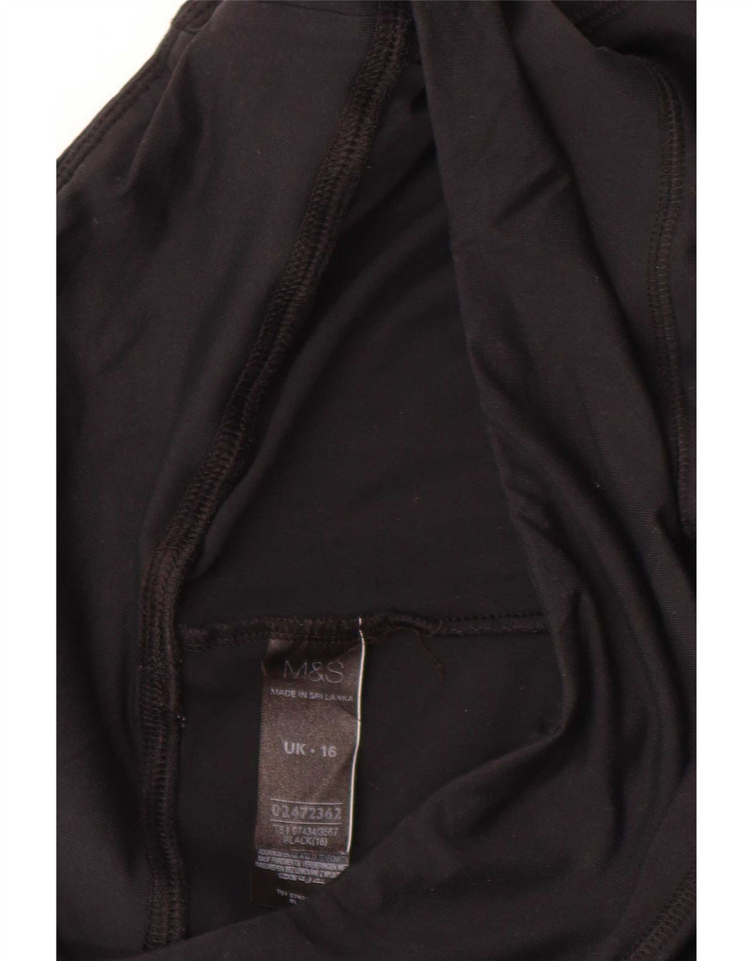 Damskie legginsy Capri Marks & Spencer UK 16, duże, czarne, poliamidowe
