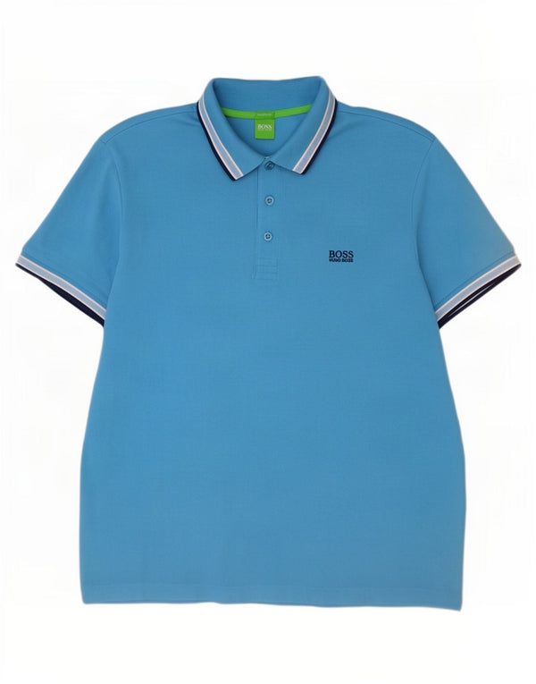 Męska koszulka polo Hugo Boss 2XL, niebieska, bawełniana