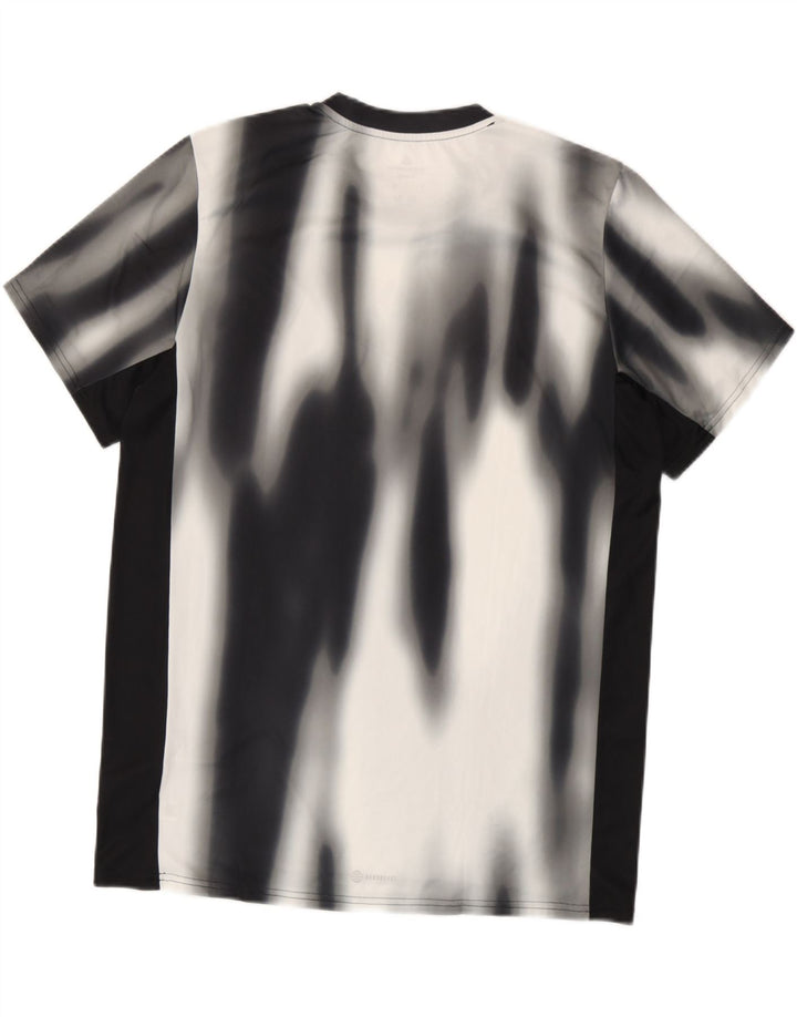 Adidas Męski T-shirt Top Duży Czarny Tie Dye Poliester