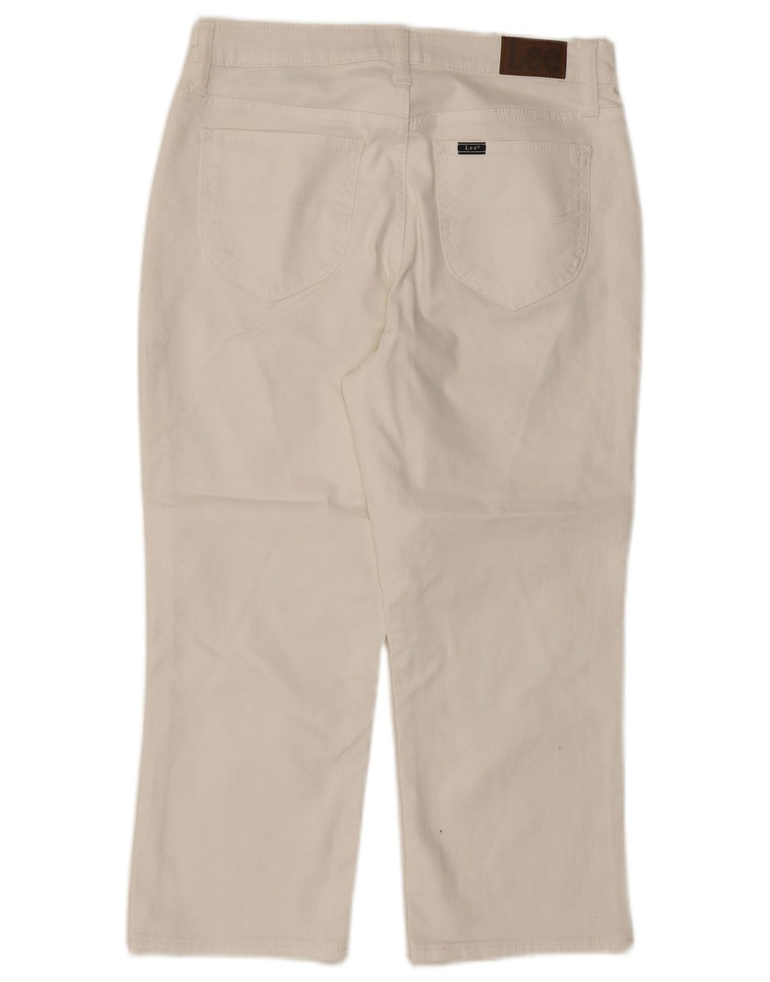 Damskie jeansy Lee Capri US 8 Medium W30 L21 Biała bawełna