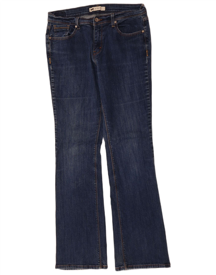 Damskie jeansy LEVI'S 515 Bootcut US 10, duże, W32 L32, niebieska bawełna