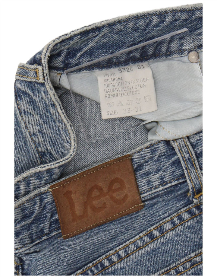LEE Męskie jeansy zwężane Oklahoma W33 L27 Niebieskie bawełniane