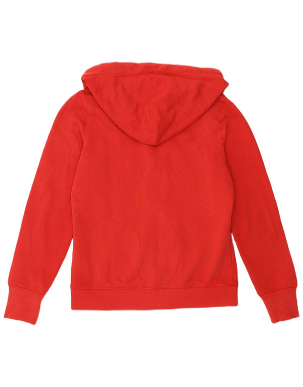 Damski sweter z kapturem Superdry z grafiką i zamkiem błyskawicznym UK 14, duży, czerwony, bawełniany