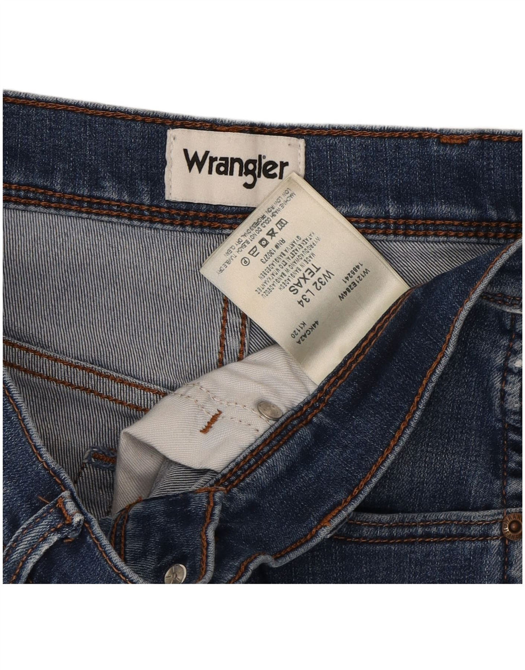 Męskie jeansy WRANGLER Texas Straight W32 L34 Niebieskie, bawełniane