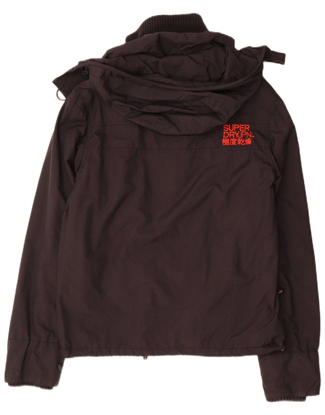 Męska kurtka wiatrówka SUPERDRY z kapturem UK 14, średni czarny nylon