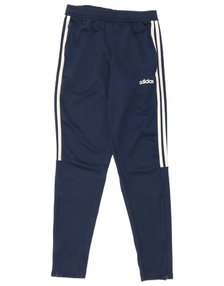 Męskie spodnie dresowe Adidas Climalite, małe, granatowe, z poliestru