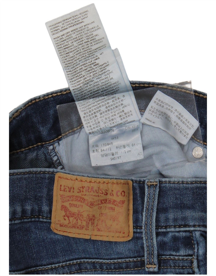 Damskie jeansy Levi's Slim W33 L26 Niebieskie bawełniane