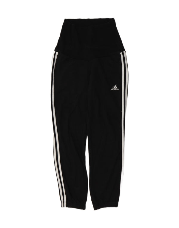 Damskie spodnie dresowe Adidas ciążowe Joggers UK 4/6 XS Czarna bawełna