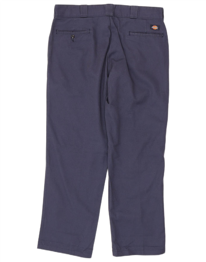 Męskie proste spodnie chino Dickies W38 L30 granatowy poliester