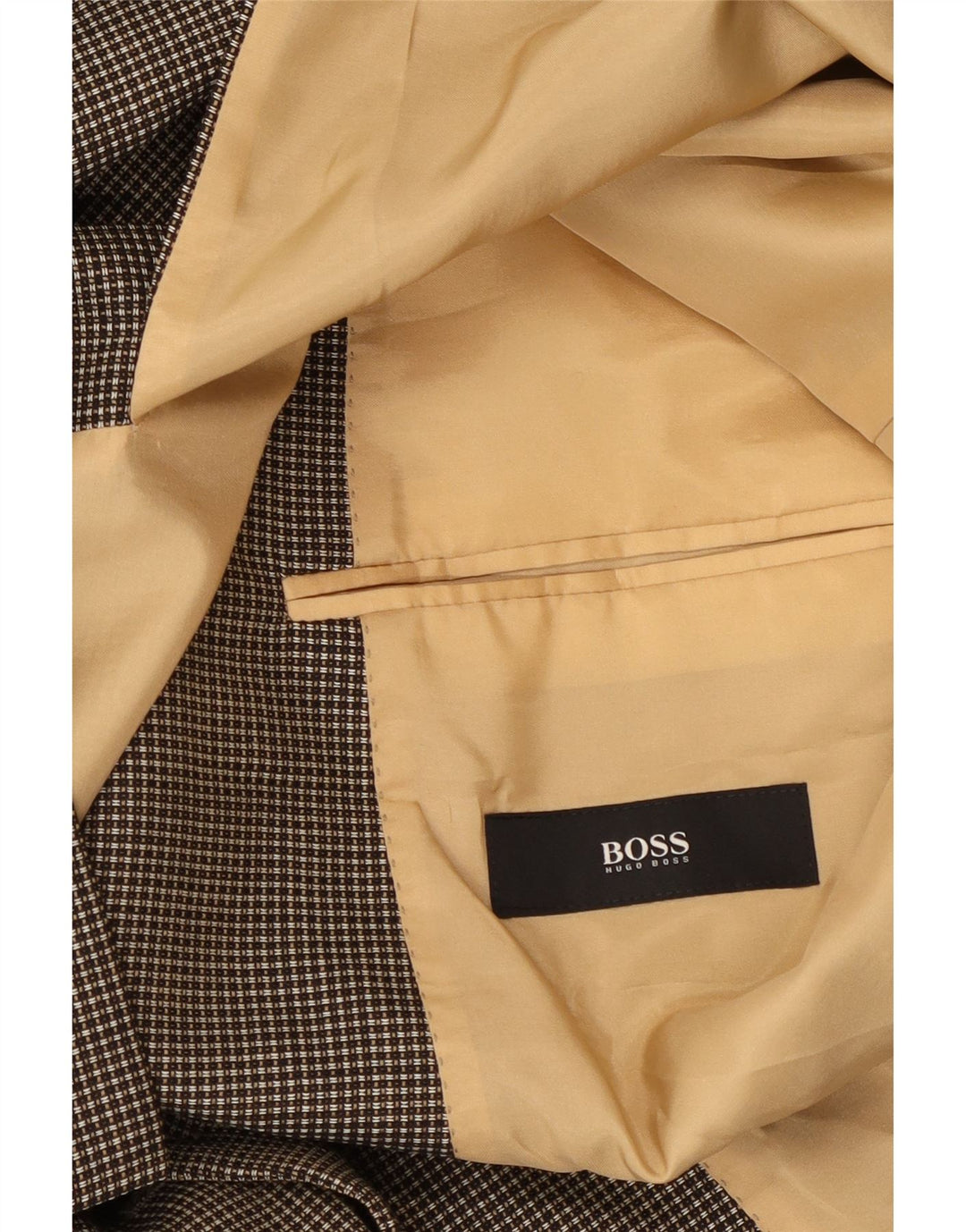Męska marynarka zapinana na 3 guziki Hugo Boss UK 42 XL w szarą kratkę