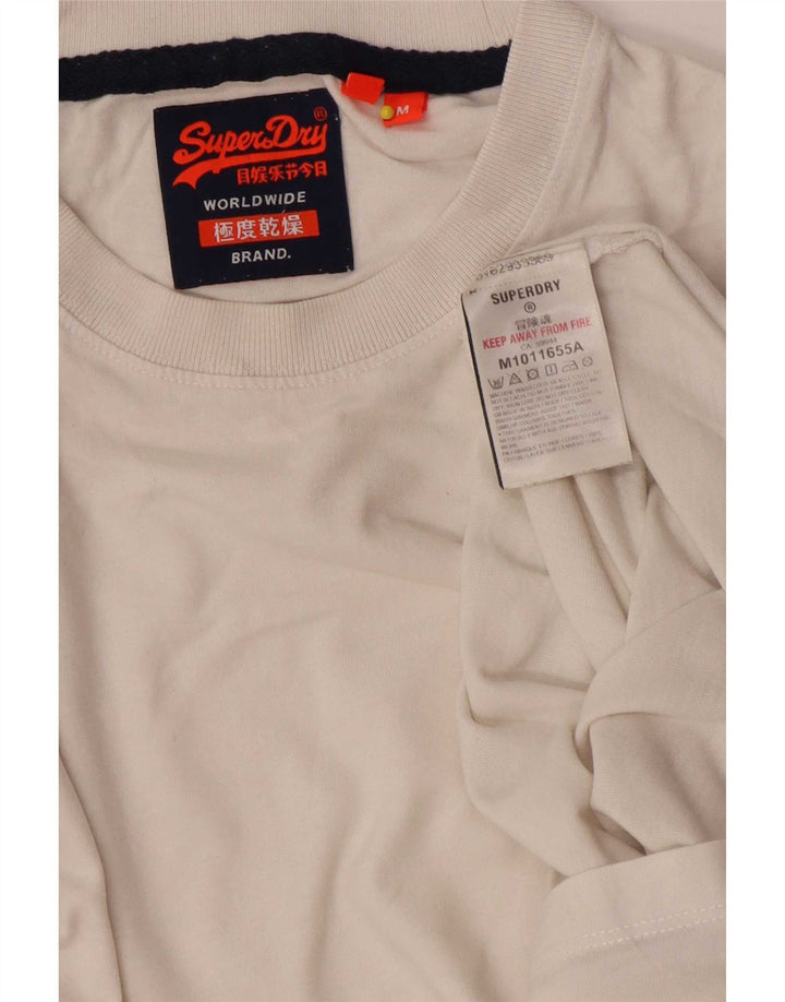 T-shirt męski Superdry Średniej wielkości biała bawełna