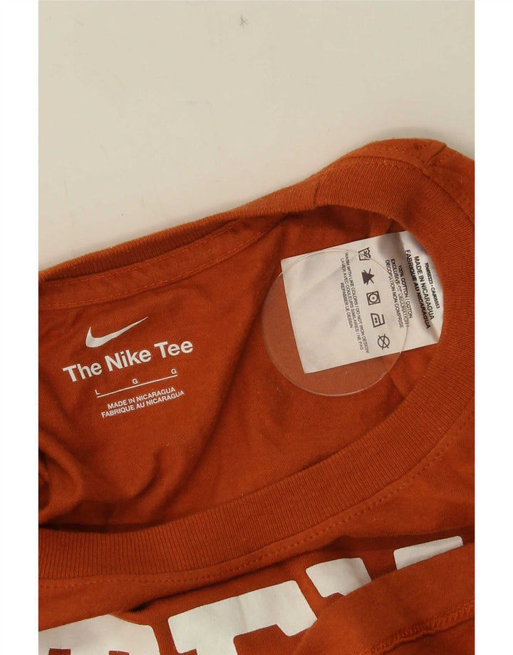 Męski T-shirt z grafiką Nike Texas, duży, pomarańczowy, bawełniany