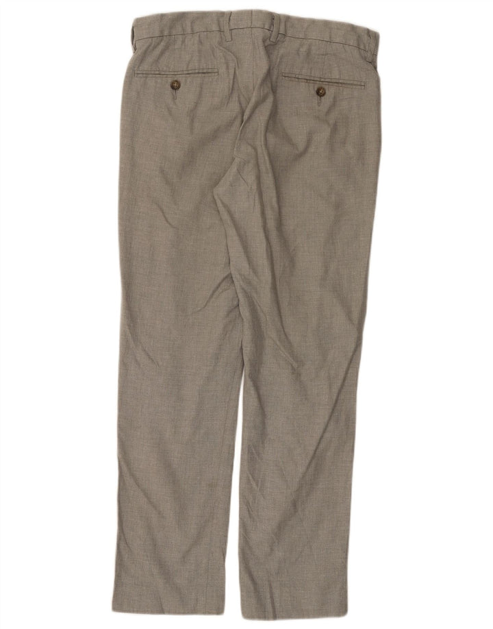 J. CREW Męskie proste spodnie Chino BOWERY W31 L30 Szara bawełna
