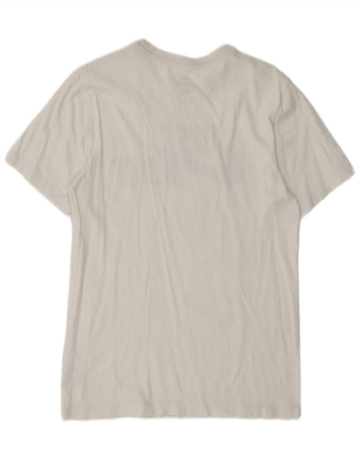 Męski T-shirt z grafiką Nike, mały, biały, bawełniany
