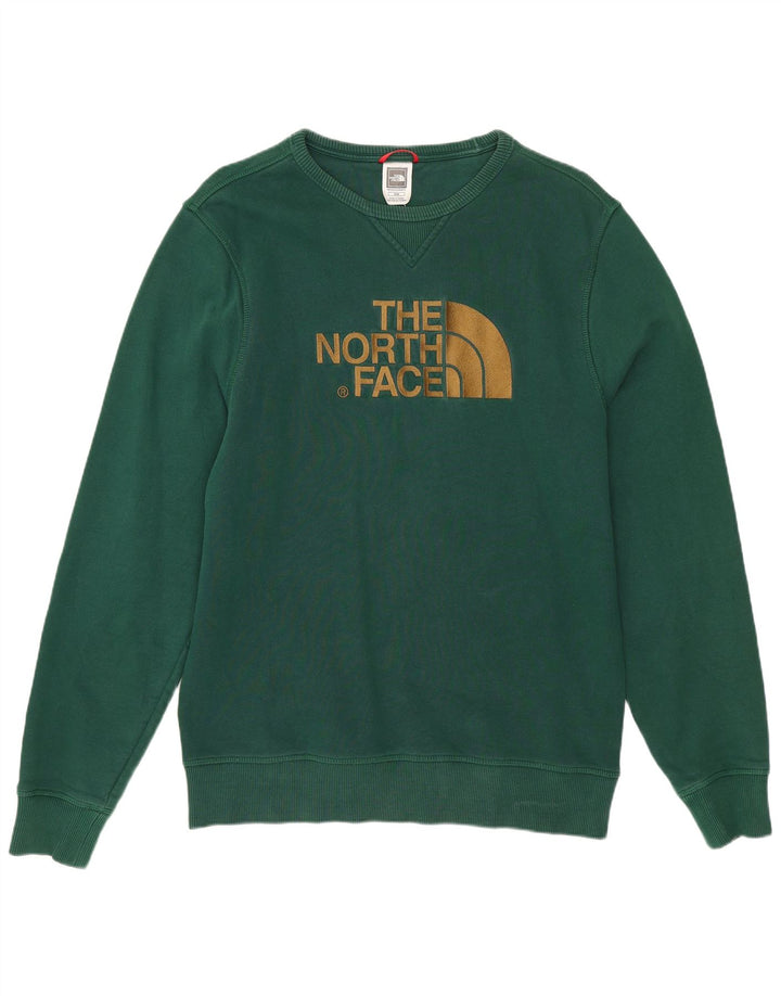 Męska bluza z grafiką The North Face, bawełniana, w kolorze średnio zielonym