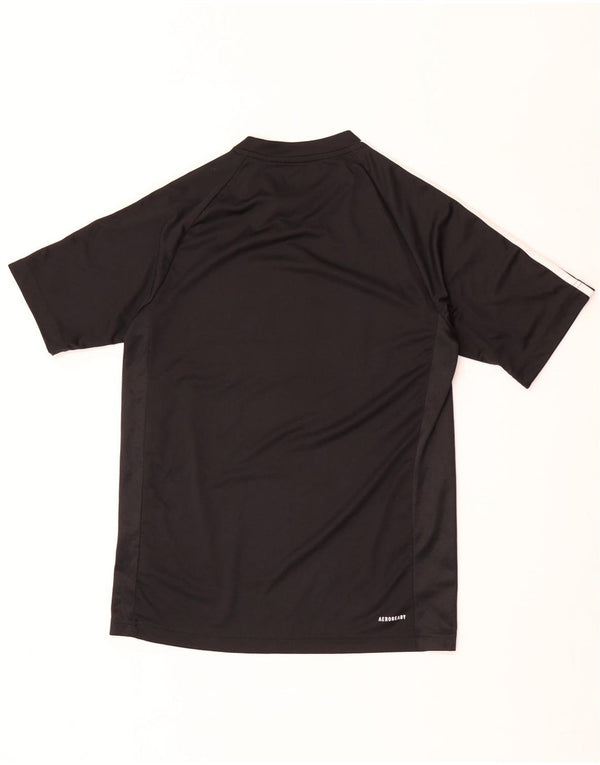 Męska koszulka z grafiką Adidas Aeroready Top, mała, czarna, z poliestru