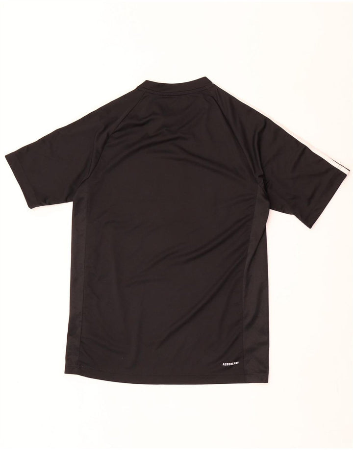 Męska koszulka z grafiką Adidas Aeroready Top, mała, czarna, z poliestru
