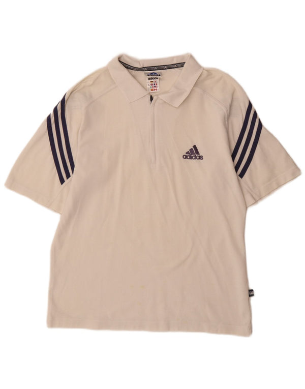 Męska koszulka polo Adidas UK 40/42 Średnia biała bawełna