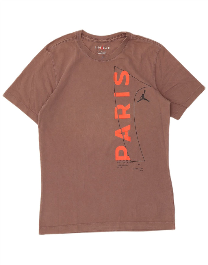 Męski T-shirt z grafiką JORDAN Paris Saint-Germain, mały, brązowy