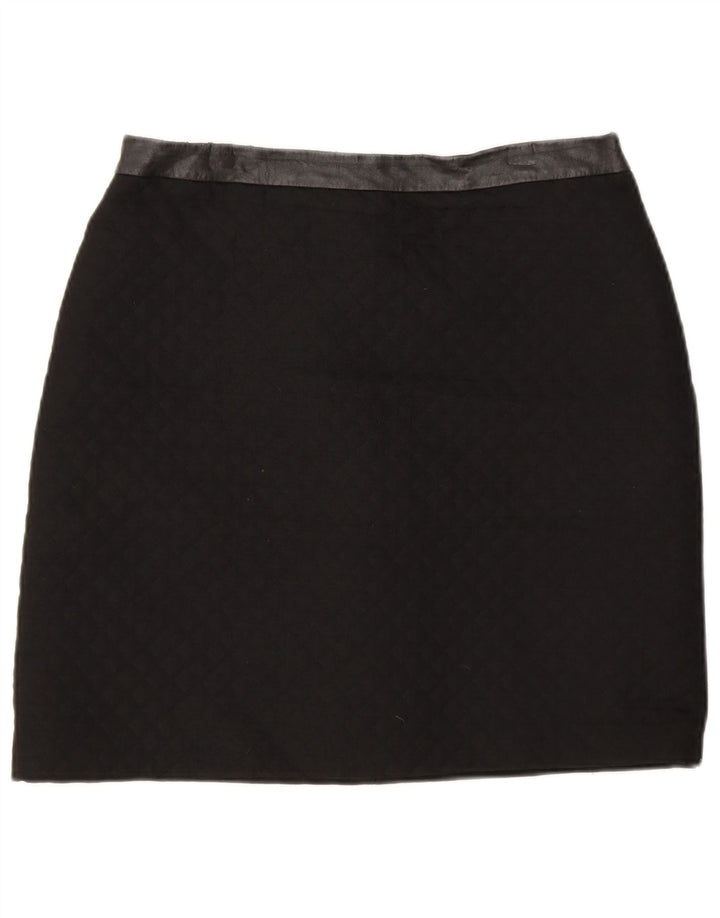 Marks & Spencer Damska spódnica mini UK 12 Medium W30 Czarna Argyle/Diament