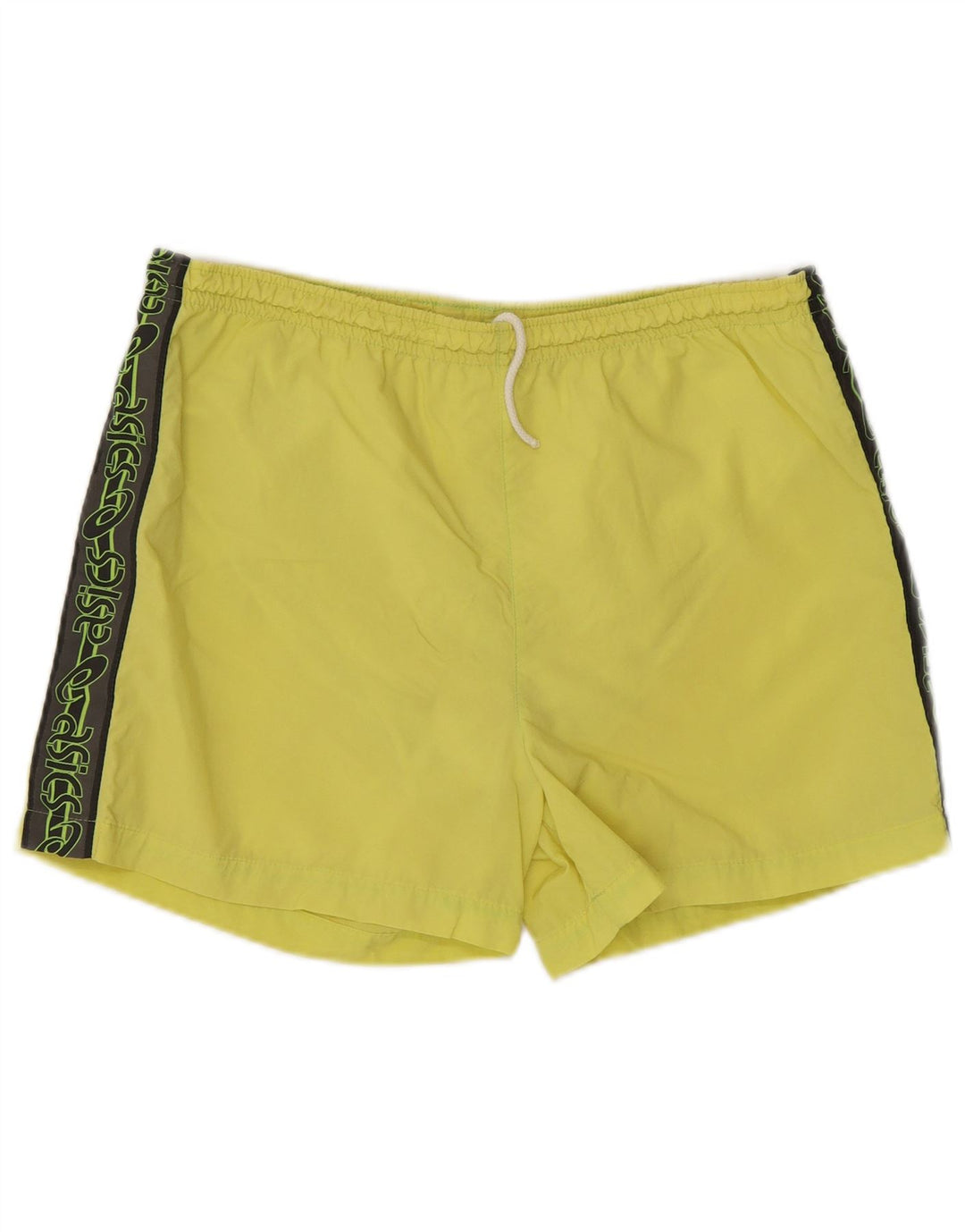 ASICS Mens Graphic Swimming Shorts Large Yellow Colourblock