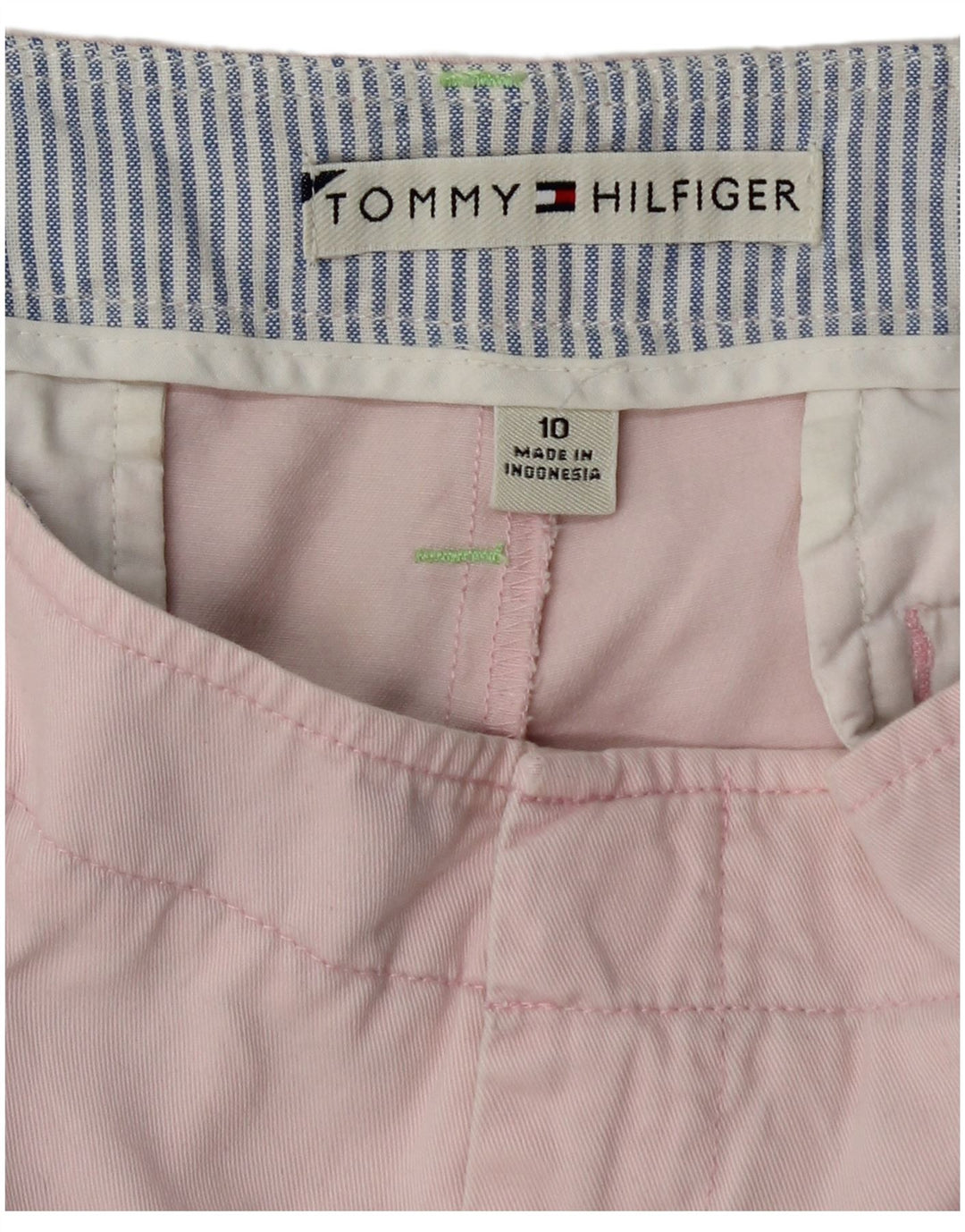 Damskie spodenki Chino TOMMY HILFIGER US 10 Large W32 Różowa bawełna