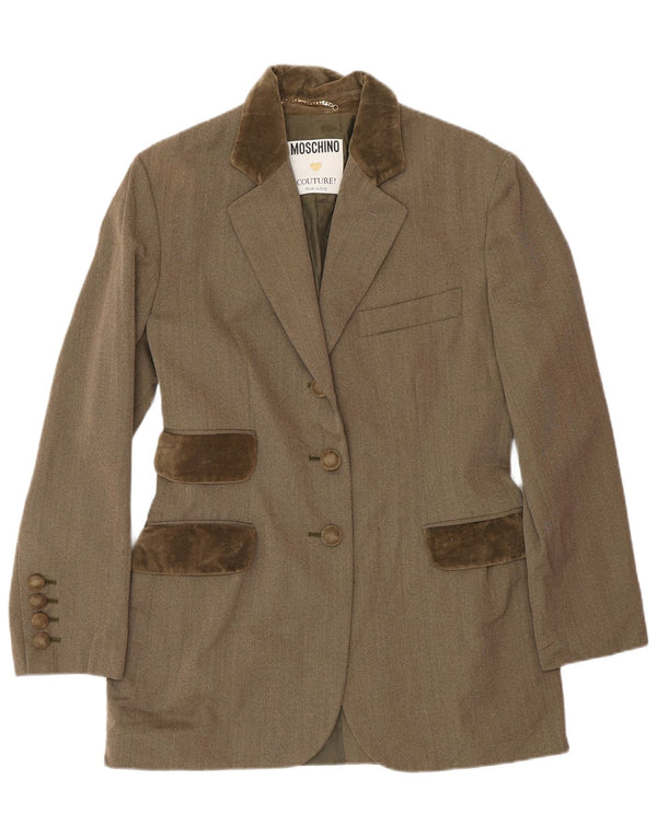 MOSCHINO damski zestaw spódnic zapinanych na 3 guziki i 2 części UK 12 Medium W28 brązowy klasyczny