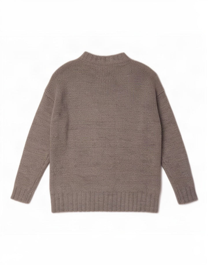 Marks & Spencer Damski sweter oversize z okrągłym dekoltem, UK 10, mały, szary