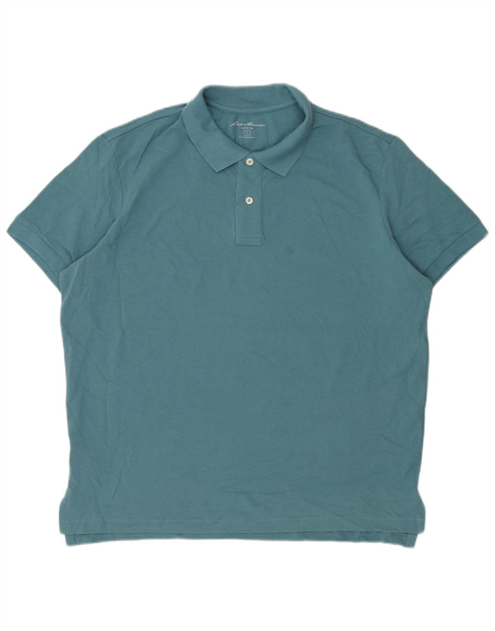 Męska koszulka polo Eddie Bauer, duża, niebieska, bawełniana