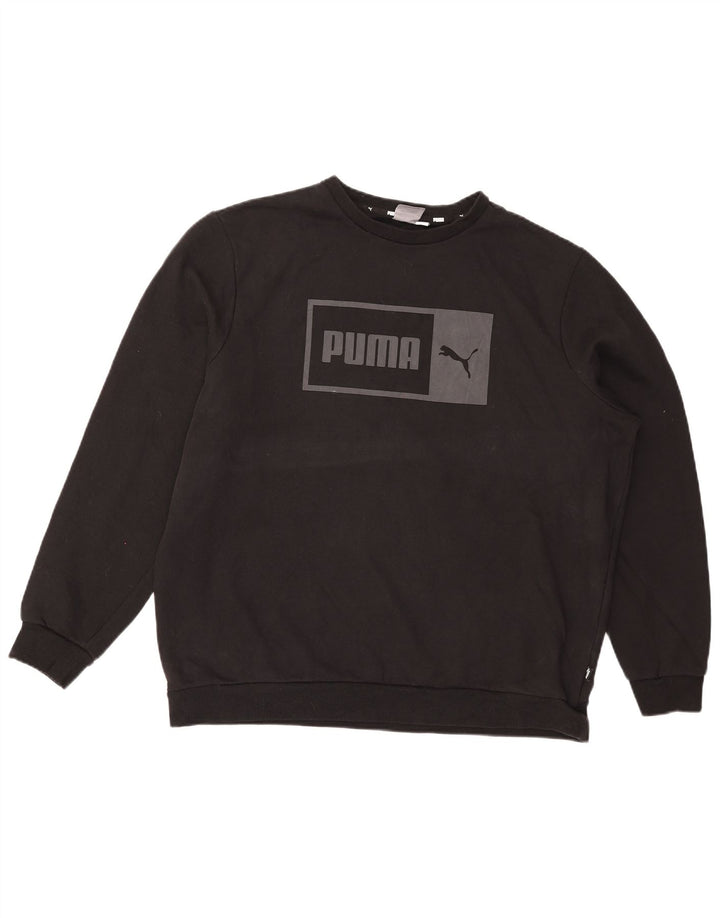 Męska bluza z grafiką Puma XL, czarna, bawełniana