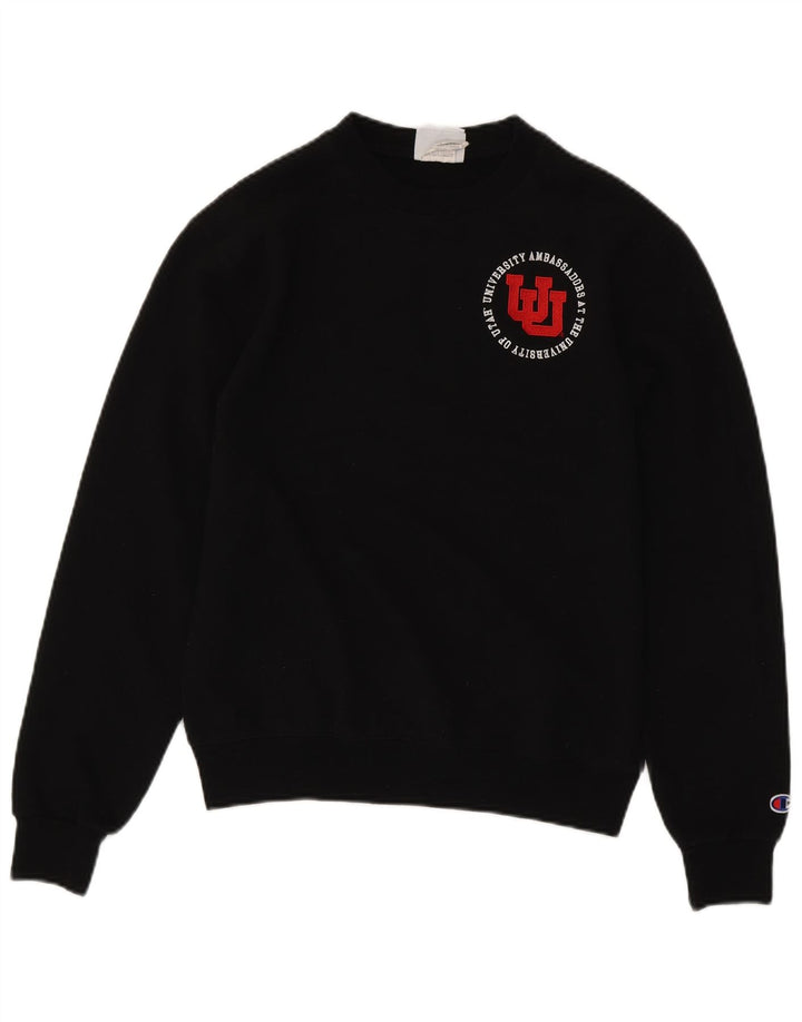 Męski sweter z grafiką Champion, mały, czarny, bawełniany