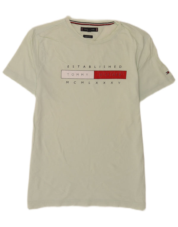 Męska koszulka z grafiką Tommy Hilfiger Top, średnia, zielona bawełna
