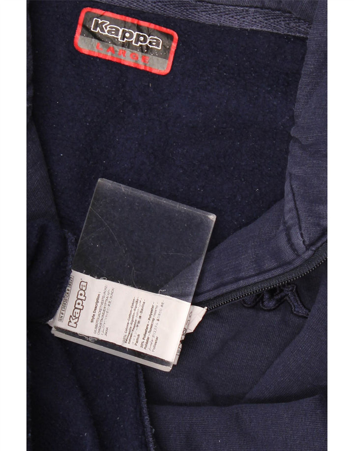 KAPPA Męska bluza dresowa, duża, granatowa, bawełniana