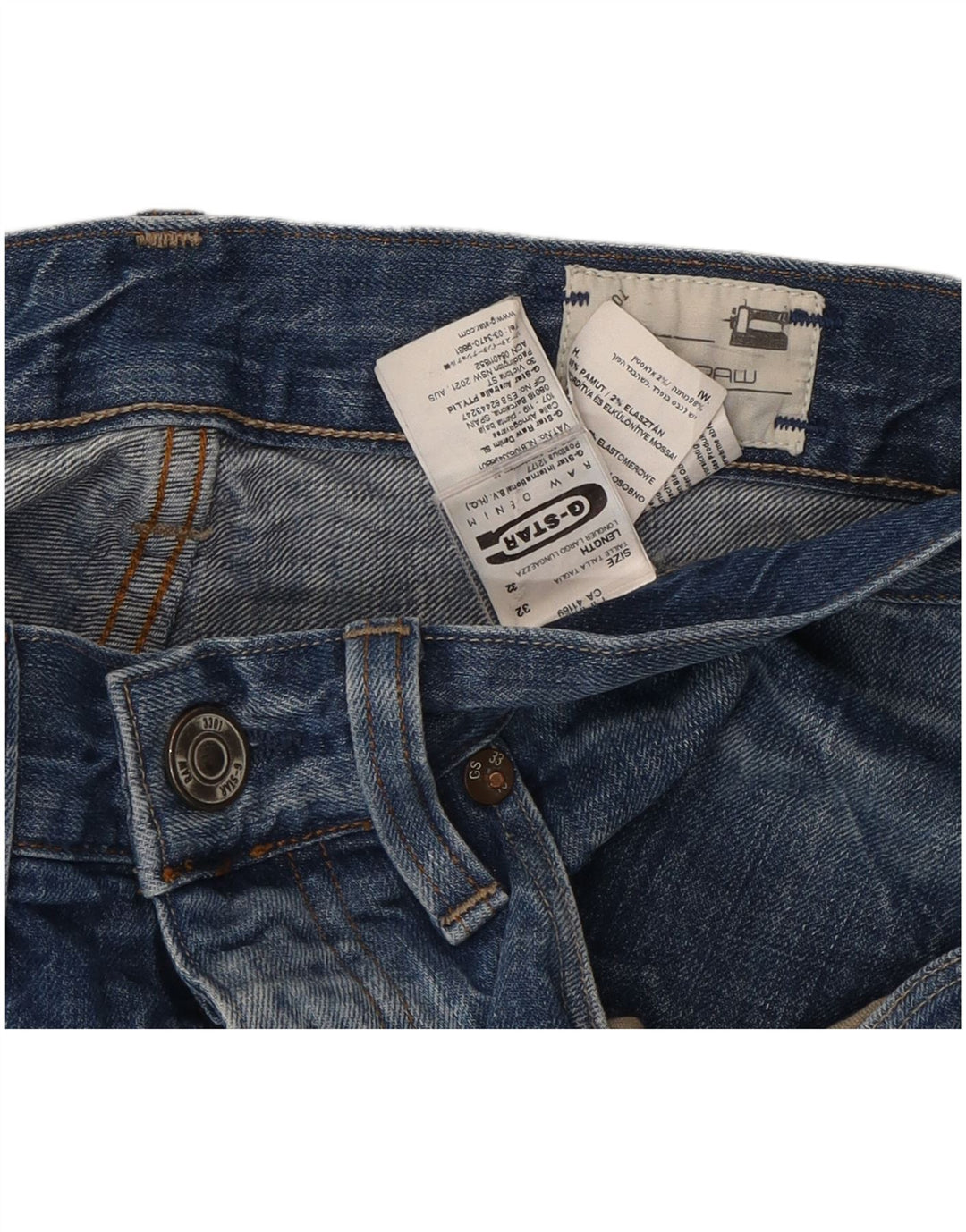 G-STAR Mens Slim Jeans W32 L32  Blue Cotton