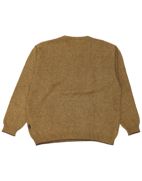 Męski sweter Camel Active z dekoltem w kształcie litery V, duża bawełna w kolorze khaki
