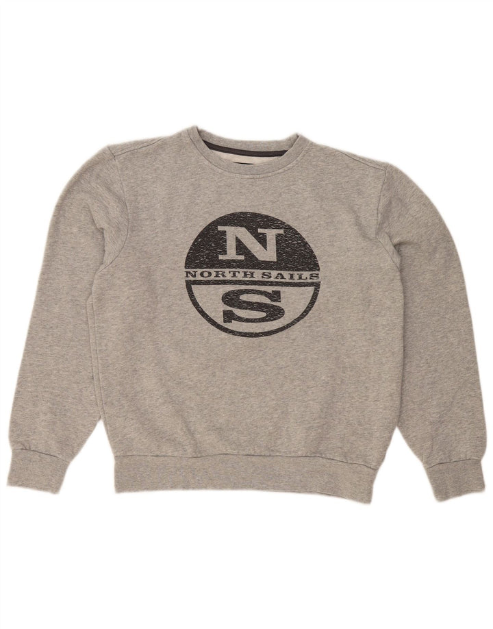 Damska bluza z grafiką NORTH SAILS UK 14, średnioszara, nakrapiana