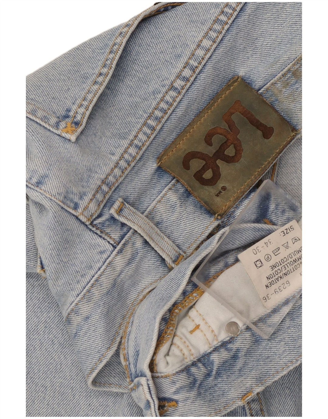 Damskie jeansy Lee Straight W34 L26 Niebieskie bawełniane