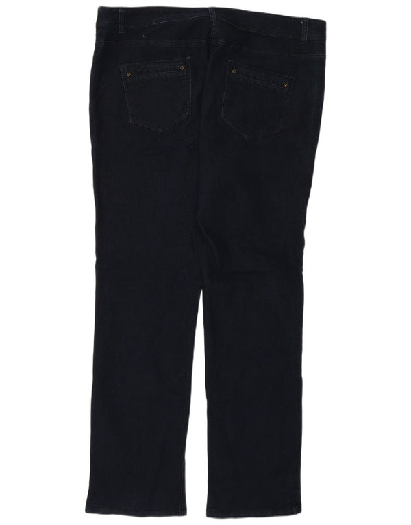 Damskie proste dżinsy M&Co UK 18 XL W38 L30 Granatowa bawełna