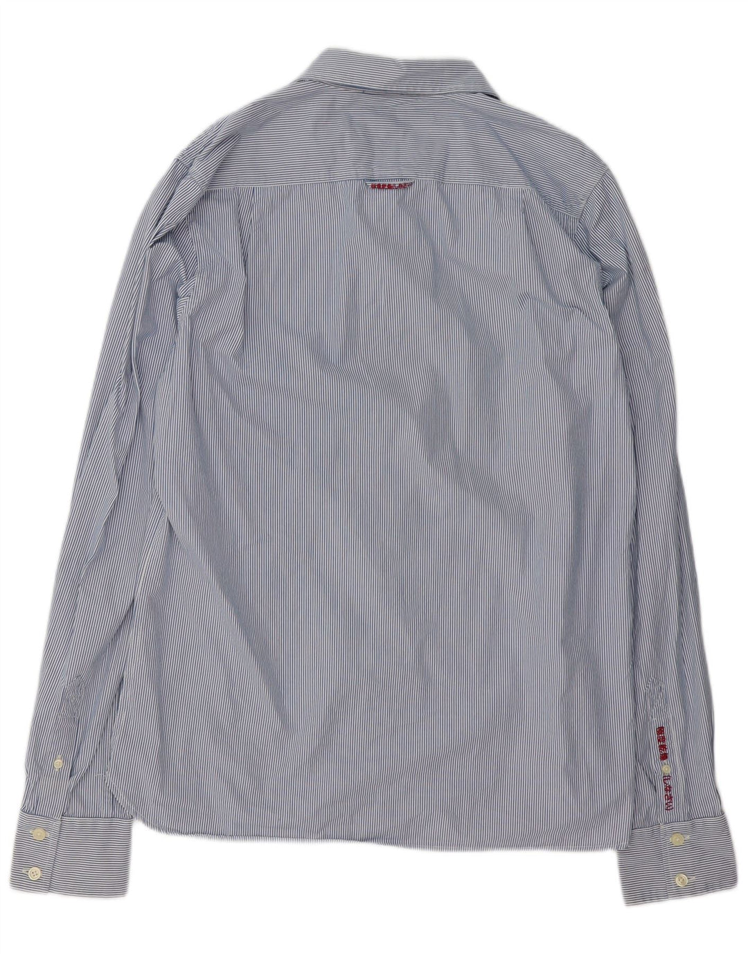 Koszula męska Superdry 2XL, niebieska, bawełniana w prążki