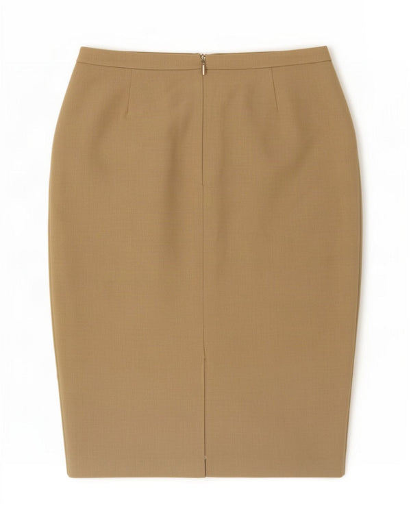 Marks & Spencer Damska spódnica ołówkowa UK 14 Medium W30 L26 Beżowy poliester