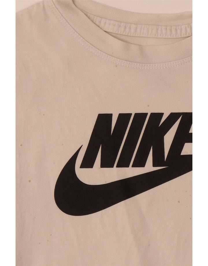 NIKE Boys Graphic T-Shirt Top 10-11 Years Medium  Off White Cotton Vintage Nike and Second-Hand Nike from Messina Hembry 