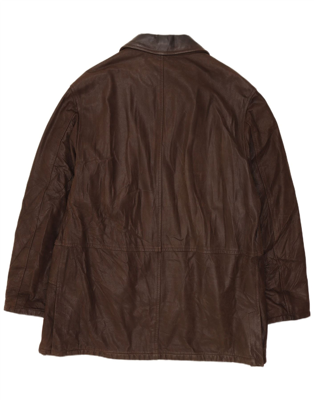 Męska kurtka skórzana VINTAGE IT 52 XL, brązowa skóra