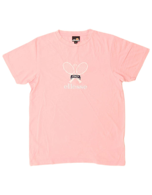 Damska koszulka z grafiką Ellesse Top UK 8 Small Pink Cotton